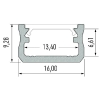 PROFIL ALU. LED TYP-A INOX 3M