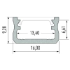 PROFIL ALU. LED TYP-A CZARNY 3M