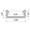 PROFIL ALU. LED TYP-D CZARNY 3M