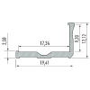 PROFIL ALU. LED TYP-E ANODOWANY 2M