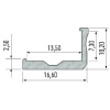 PROFIL ALU. LED TYP-F SUROWY 2M