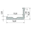 PROFIL ALU. LED TYP-F SUROWY 3M