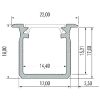 PROFIL ALU. LED TYP-G SUROWY 2M
