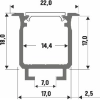 PROFIL ALU. LED TYP-W BIAŁY 2M