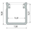 PROFIL ALU. LED TYP-Y CZARNY 3M