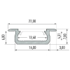 PROFIL ALU. LED TYP-Z ANODOWANY 1M