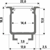 PROFIL ALU. LED TYP-W CZARNY 3M
