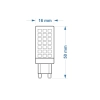 $#ŻARÓWKA G9 LED SMD CW ZIMNA 4W 350lm 3Y 4038