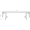 PROFIL ALU. LED LARGO M1 ANODOWANY 3M