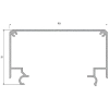 PROFIL ALU. LED LARGO M2 ANODOWANY 2M
