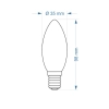 $ ŻARÓWKA E14 LED FILAME 6W NW ML C35 ŚWIEC.4632