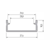 PROFIL ALU. LED DUAL ANODOWANY 2M