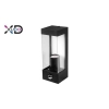 KINKIET KWADRAT 1XE27 PIR  IP44 CZARNY QA101S