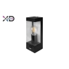 KINKIET KWADRAT 1XE27 PIR  IP44 CZARNY QA101S