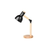 ^LAMPKA BIURKOWA WOODY 1XE27 CZARNA DREWNO 0091
