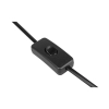 ^LAMPKA BIURKOWA WOODY 1XE27 CZARNA DREWNO 0091
