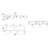 PLAFON BUMO 6XGU10 CZARNY 9540