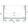 PROFIL ALU. LED ILEDO CZARNY 2M