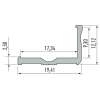PROFIL ALU. LED TYP-E CZARNY 2M
