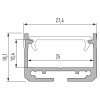 PROFIL ALU. LED SILEDA CZARNY 2M