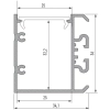 PROFIL ALU. LED UNICO CZARNY 2M