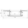 PROFIL ALU. LED ZATI ANODOWANY 3M