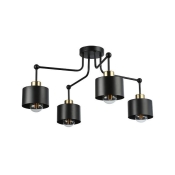 LAMPA ELZA SUFITOWA 4xE27 CZARNY/MIEDŹ 2929