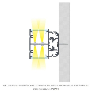 PROFIL ALU. LED DOPIO ANODOWANY 2M