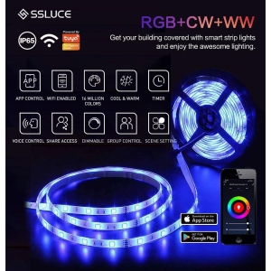ZESTAW TAŚMA LED RGB+CCT+ZAS+KON. TUYA IP65 5M