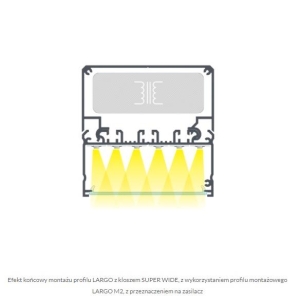 PROFIL ALU. LED LARGO M2 ANODOWANY 1M