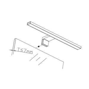 KINKIET BESTA 50CM LED 12W 4000K IP44 CZARNY 1864