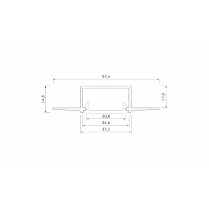 PROFIL ALU. LED HIRO CZARNY 1M