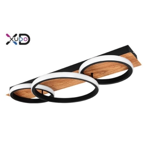 ^PLAFON LED 25W 4000K 58X26CM CZARNY XUDO