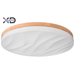 ^PLAFON OKRĄGŁY 54W CCT 40CM DREWNO XUDO
