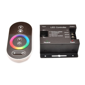 KONTR. RGB RF 12V 18A + P.DOT. CZARNY ID-2074