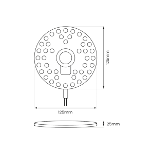 WKŁAD MODUŁ LED 12,5CM 12W WW 3000K 230V