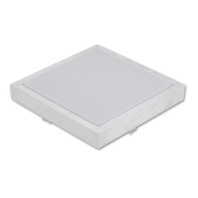 ^PLAFON SOLEN KWADRATOWY PW 18W SREBRNY IP44 0324