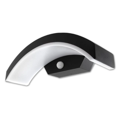 KINKIET BELLA LED 9W PW IP54 CZARNY PIR 3052