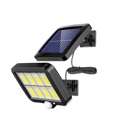 ^NAŚWIETLACZ LED SOLARNY IP44 8xCOB PIR 1594