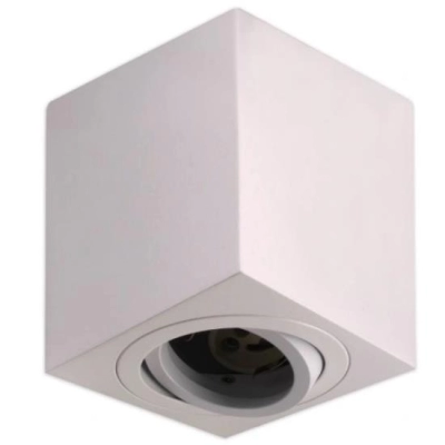 ^SPOT TUBA MINI KWADRAT 1x GU10 BIAŁA RUCHOMA 0801