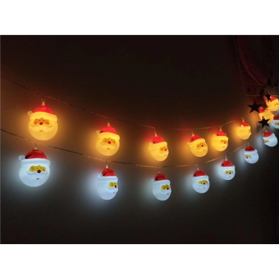 Łańcuch świąt. Mikołaje 10 LED 1,6m 2700K 0699