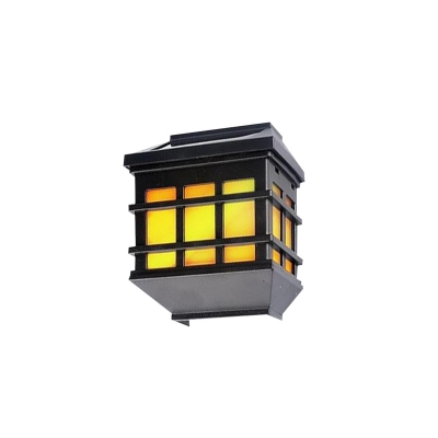 LAMPA LED SOLARNA KINKIET KWADRAT PŁOMIEŃ  2125