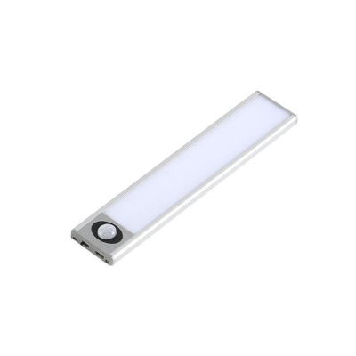 LAMPKA PODSZAFKOWA 1W 4500K 20cm PIR SREBRNA 0246