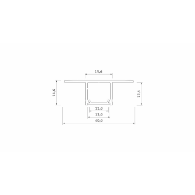 PROFIL ALU. LED FALCO CZARNY 3M