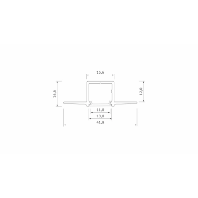 PROFIL ALU. LED GAUDI CZARNY 3M