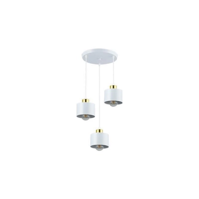 LAMPA ELZA WISZĄCA 3xE27 OKRĄGŁA BIAŁY/ZŁOTY 2490