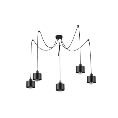 LAMPA ELZA WISZĄCA 5xE27 SPIDER CZARNY 3125