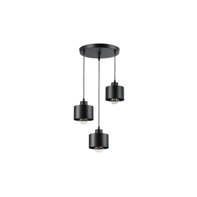 LAMPA ELZA WISZĄCA 3xE27 OKRĄGŁA CZARNY 2483