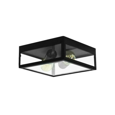 PLAFON LIDIO 2xE27 IP44 KWADRAT CZARNY 0544