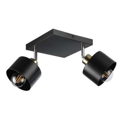 LAMPA ELZA SUFITOWA 2xE27 CZARNY/MIEDŹ 3769